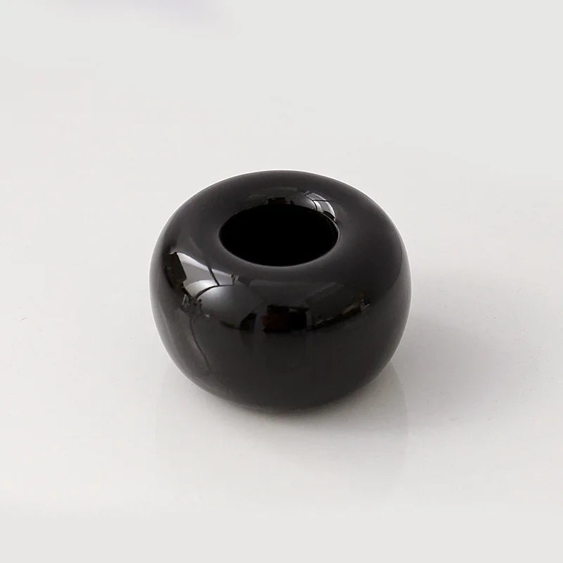 Ceramic Toothbrush Holder, Mini Handmade Glazed Vanity Cup