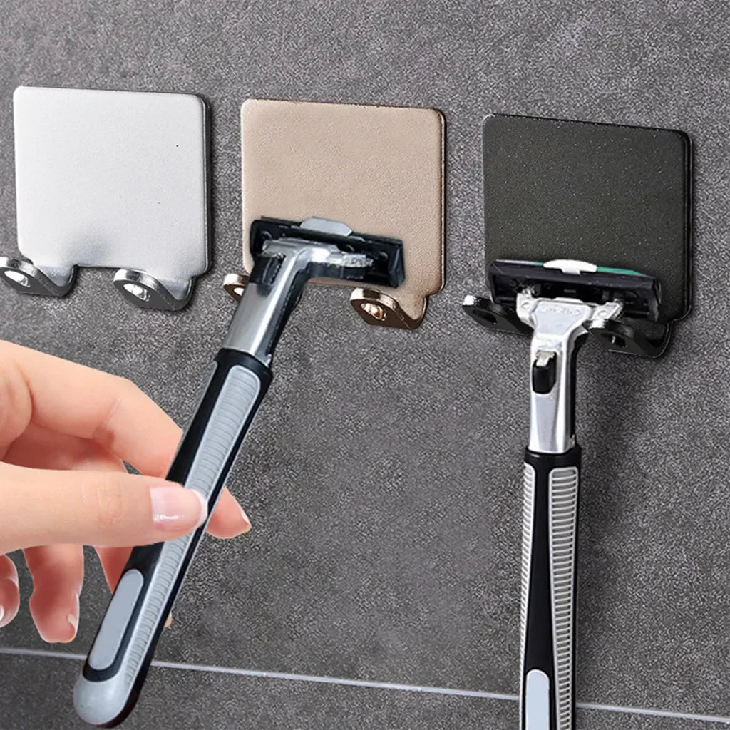 Razor Holder Hook, Adhesive Aluminum Shower Razor Hanger