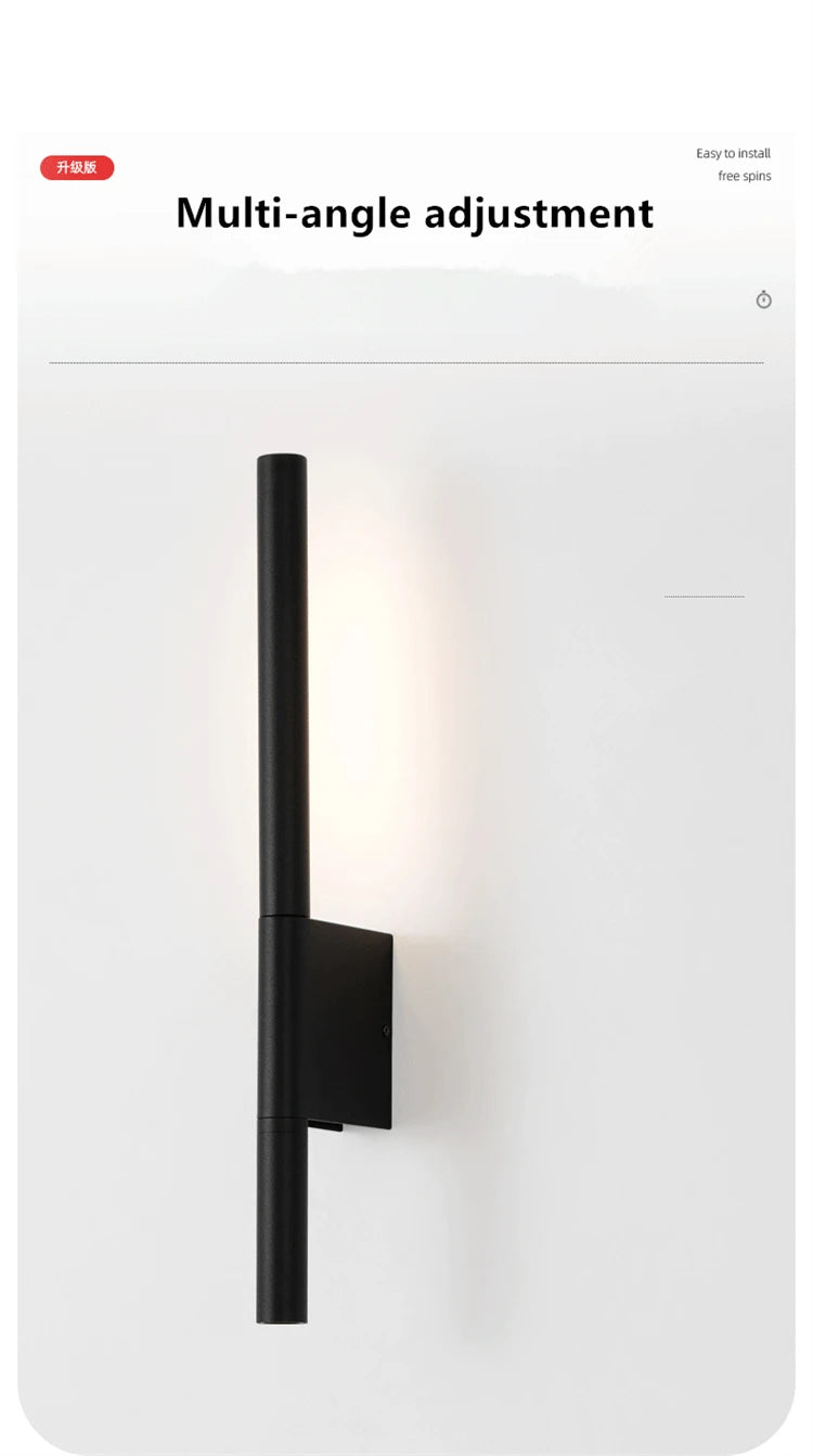 330-Degree Rotating Bedside LED Wall Light