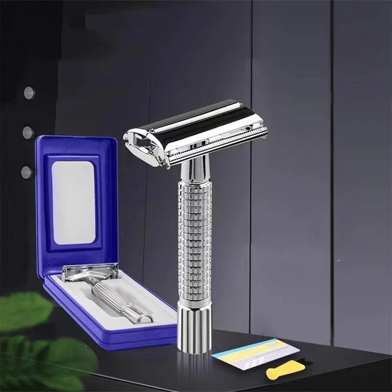 Folding Straight Razor, Stainless Steel Barber Razor, 10 Blades