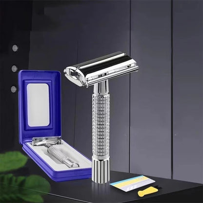 Folding Straight Razor, Stainless Steel Barber Razor, 10 Blades