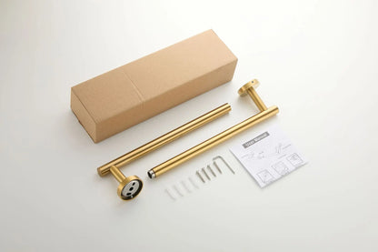 Wall Mounted Towel Bar, Stainless Steel Bathroom Rack, Gold or Black