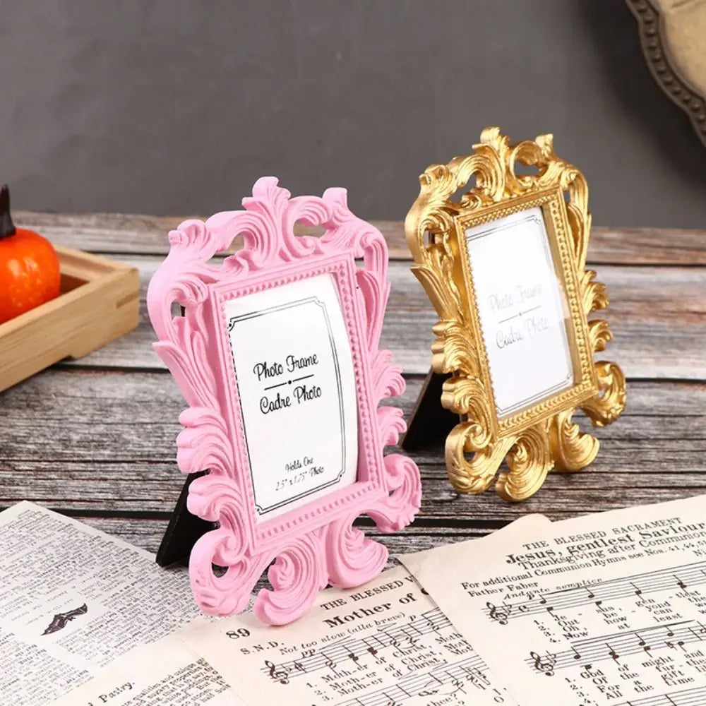 Baroque Square Photo Frame, Vintage Resin Ornate Picture Frame