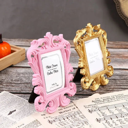 Baroque Square Photo Frame, Vintage Resin Ornate Picture Frame