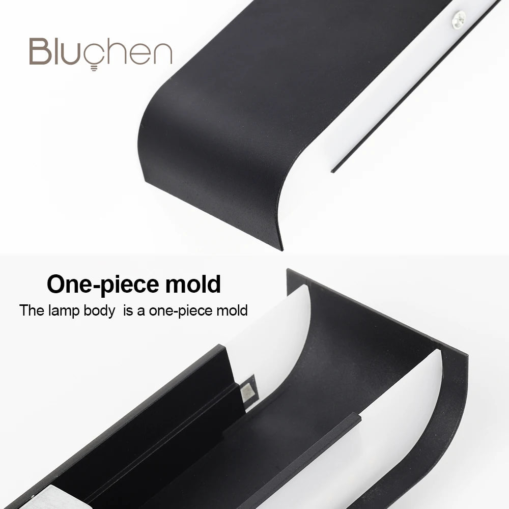 Brushed Aluminum LED Wall Sconce, Up and Down