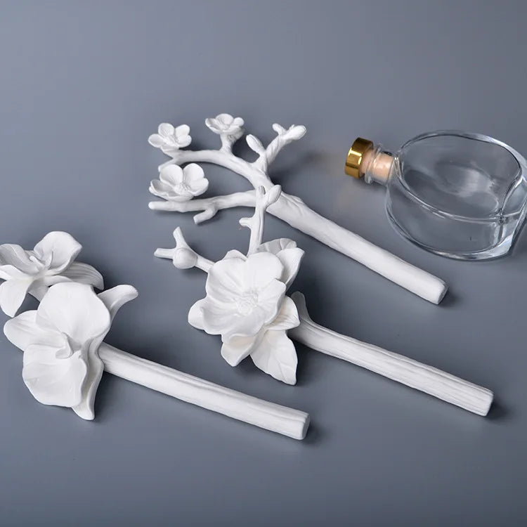 Ceramic Aroma Flower Stem, Handcrafted Scent Diffuser Bloom