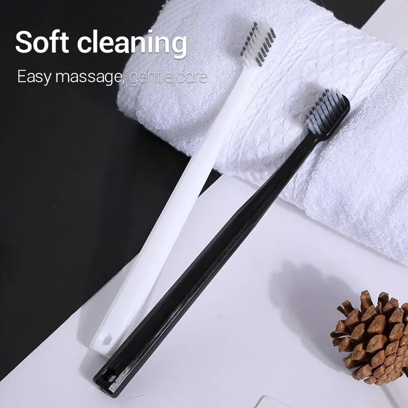 Bamboo Charcoal Soft Toothbrush Set, 10 Pack