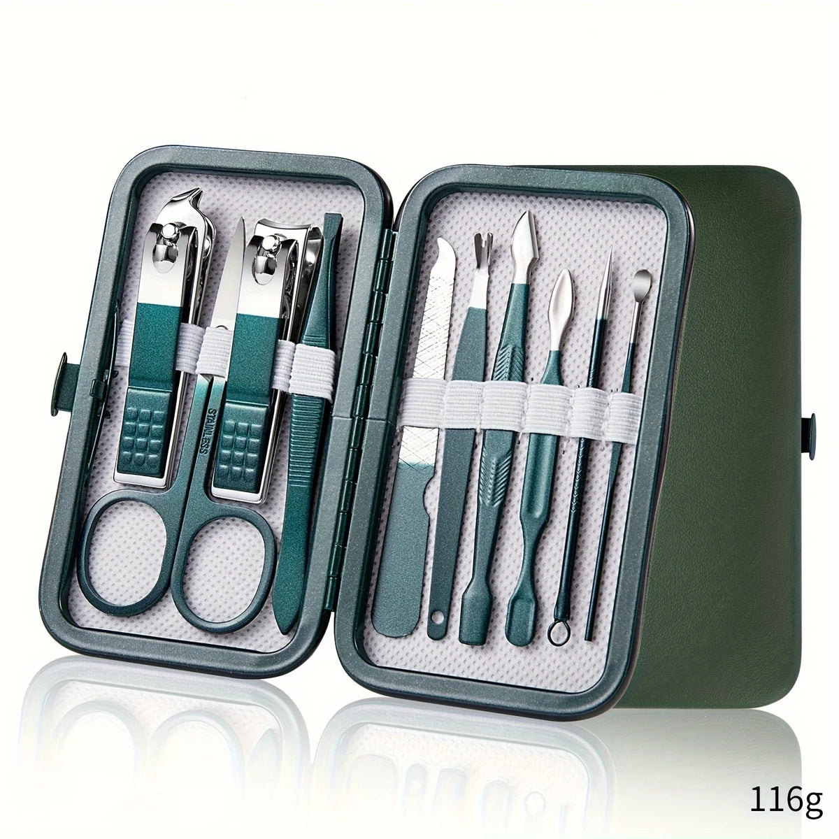 Stainless Steel Manicure Set with Travel Case