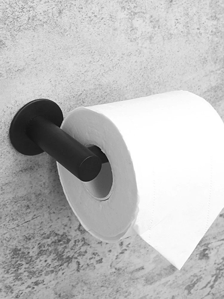 Matte Black Stainless Steel Toilet Paper Holder