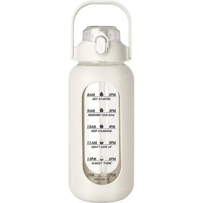 1L Glass Water Bottle with Straw and Sleeve