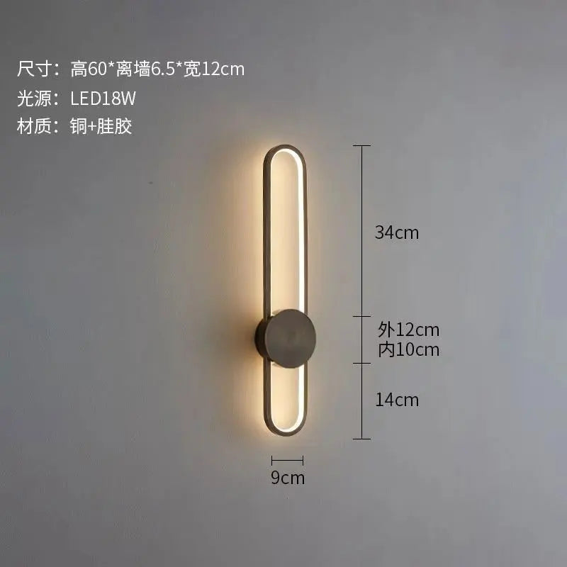 Nordic LED Strip Wall Lamp, Minimalist Up and Down Wall Light