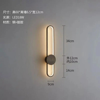 Nordic LED Strip Wall Lamp, Minimalist Up and Down Wall Light