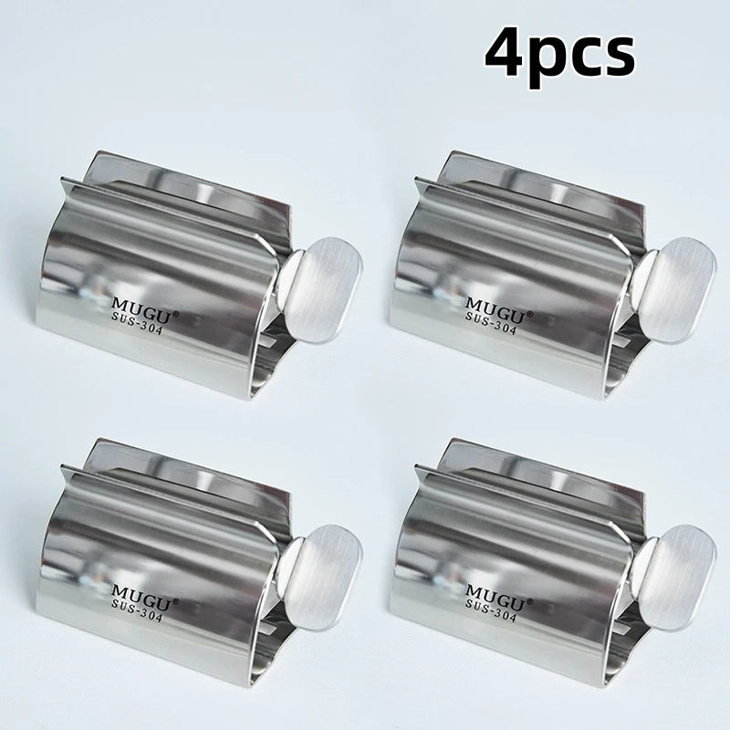 Toothpaste Squeezer, Stainless Steel Tube Roller, 1 to 4 Pack