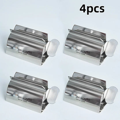 Toothpaste Squeezer, Stainless Steel Tube Roller, 1 to 4 Pack
