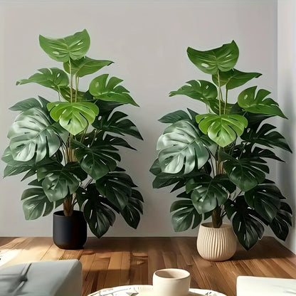 Artificial Monstera Plant, Faux Palm Tree with 12 or 18 Leaves