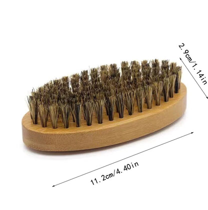 Men's Boar Bristle Beard Brush, Comb and Scissors Set
