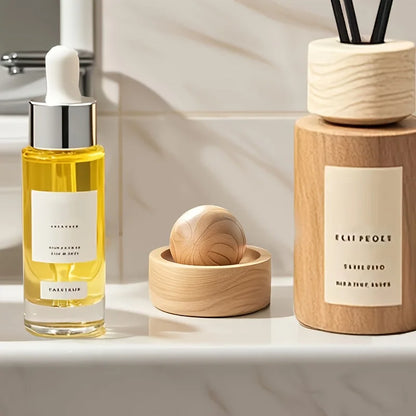 Wooden Essential Oil Diffuser, Mini Non-Electric Aroma Diffuser
