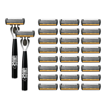 Manual 6-Blade Razor Set with Aloe Strip