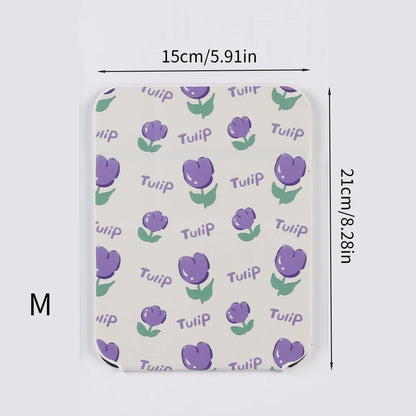 Foldable PU Leather Desktop Makeup Mirror
