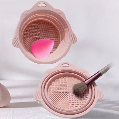 Makeup Brush Cleaning Set with Bowl and Drying Holder