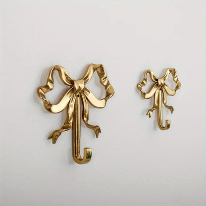 Gold Bow Wall Hook, Decorative Coat Hanger