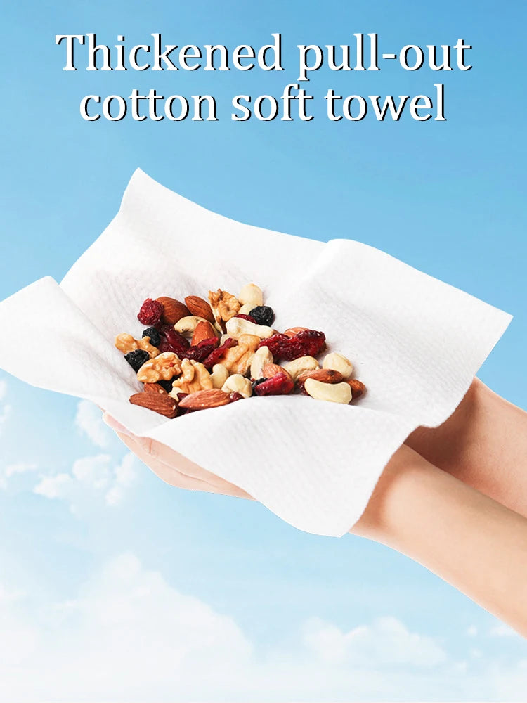 Disposable Cotton Face Towels, 30 to 100 Pack