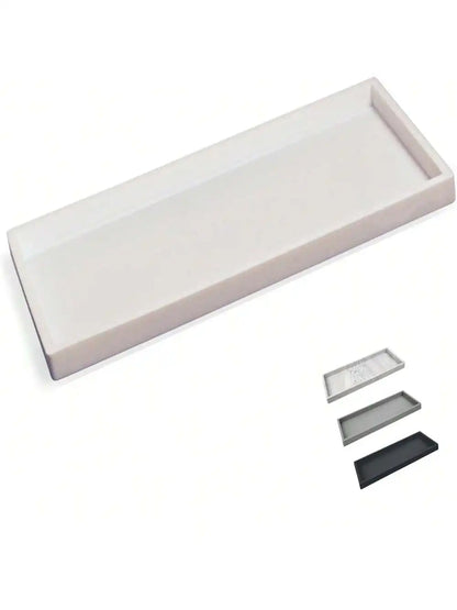 Silicone Vanity Tray, Soft Bathroom and Dresser Organizer Tray