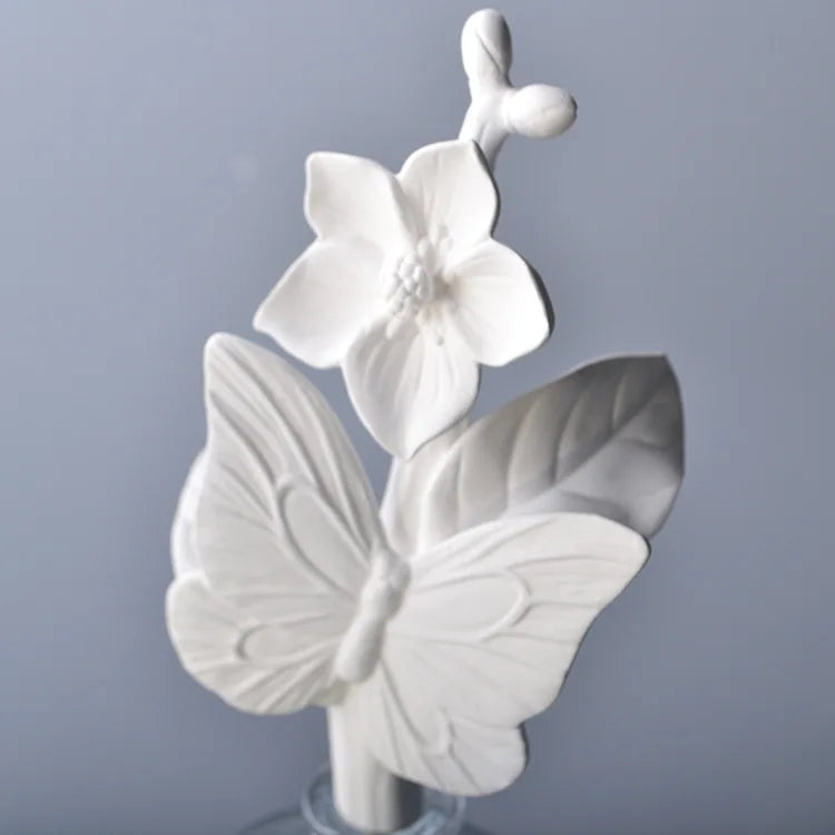 Ceramic Aroma Flower Stem, Handcrafted Scent Diffuser Bloom