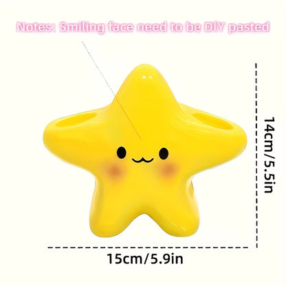 Star Toothbrush Holder, Cute Freestanding Bathroom Organizer