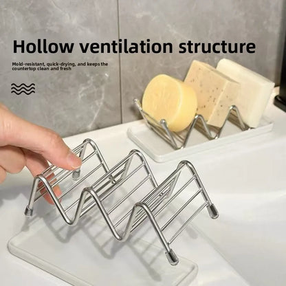 Draining Soap Holder, Countertop Soap Dish for Bathroom