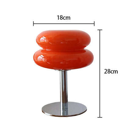 Macaron Glass Table Lamp, Pastel USB Bedside Lamp for Bedroom