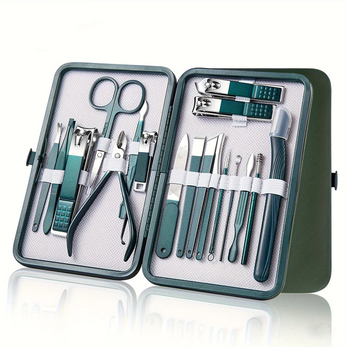 Stainless Steel Manicure Set with Travel Case