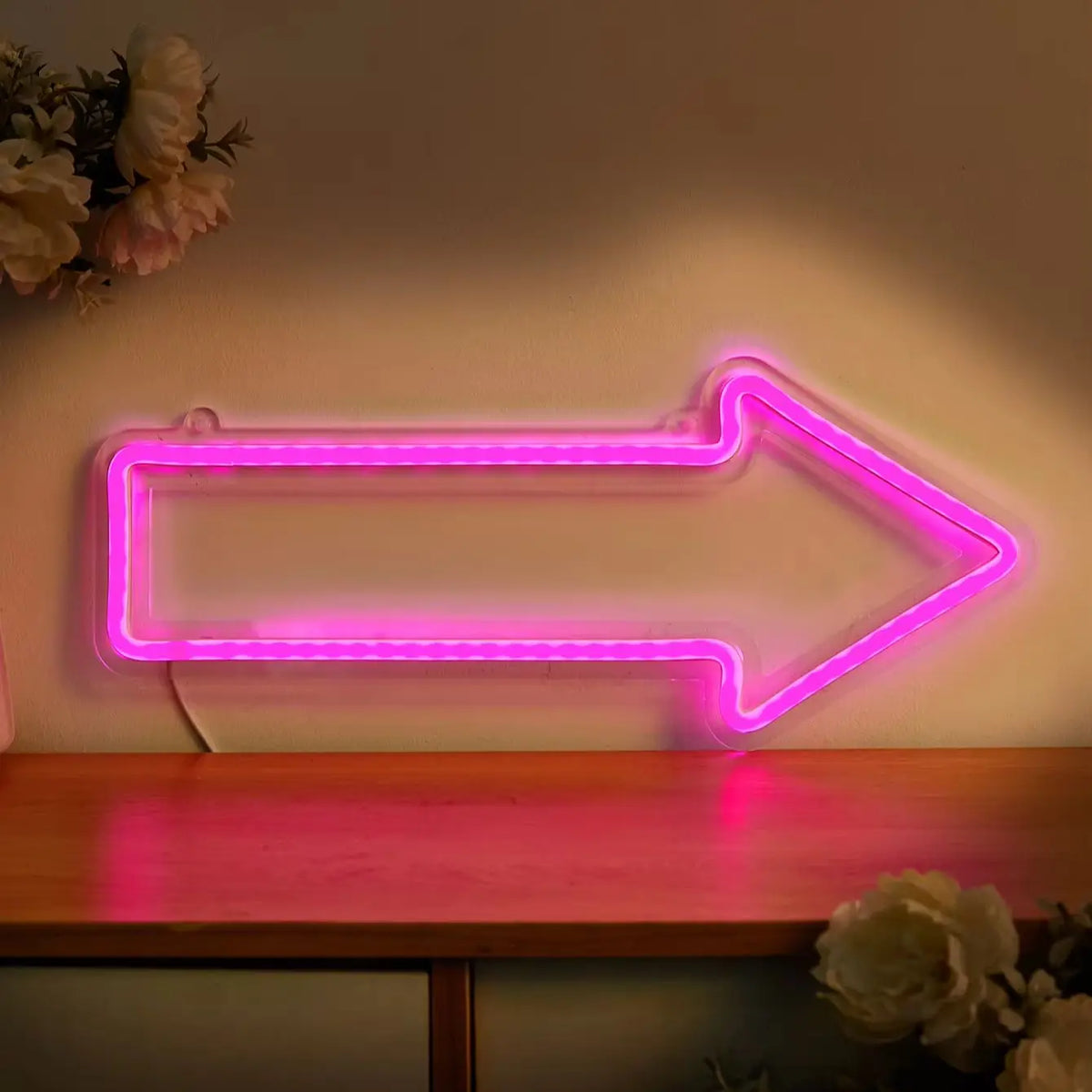 Bow and Arrow LED Neon Sign, 5V USB Wall Light for Bedroom