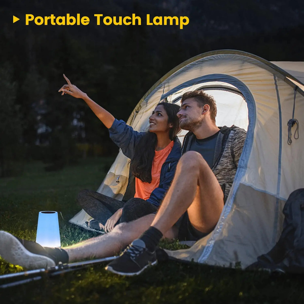 Touch Night Lamp, 13 Color Rechargeable Bedside Light