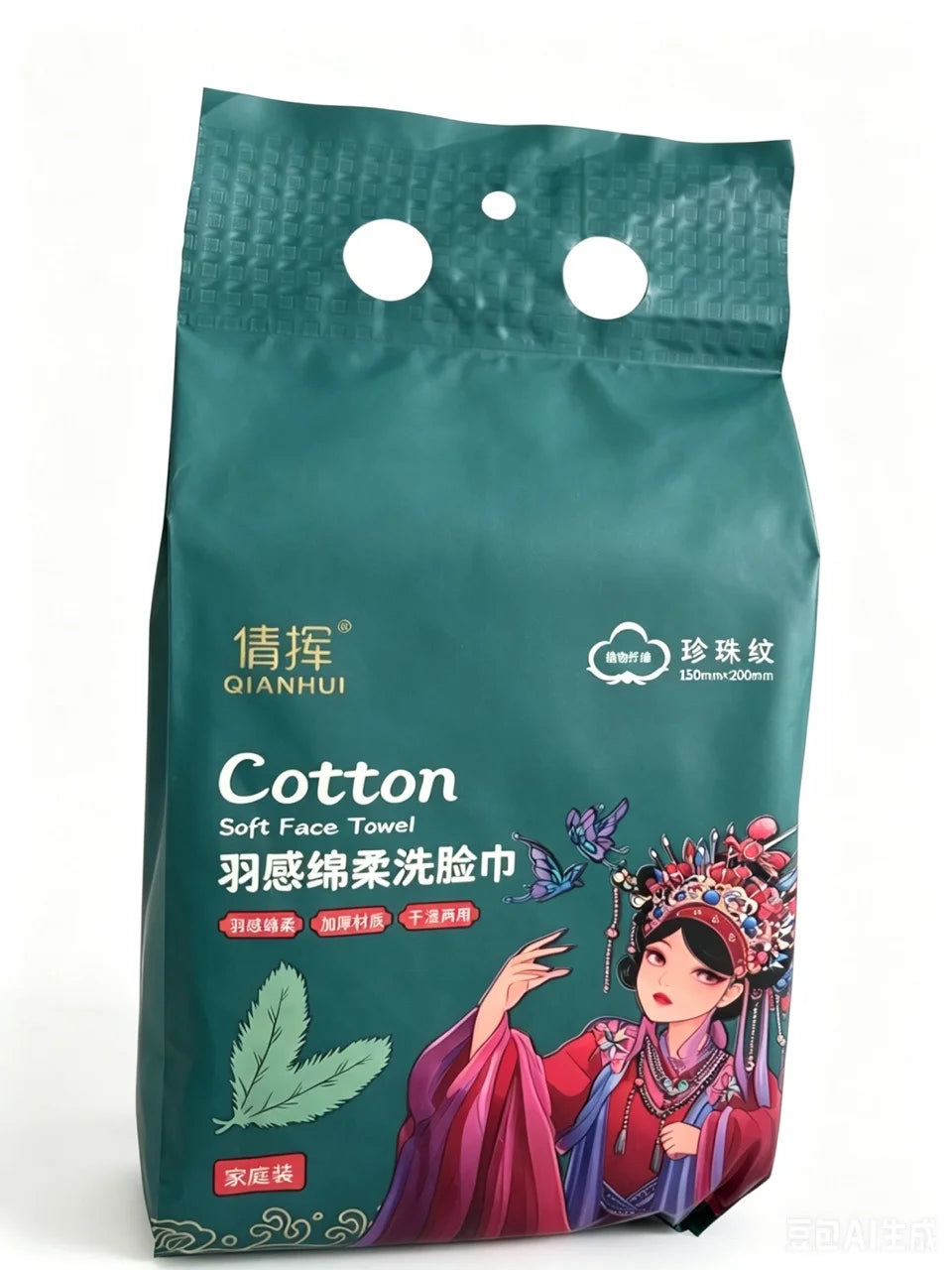 Disposable Cotton Face Towels, 30 to 100 Pack