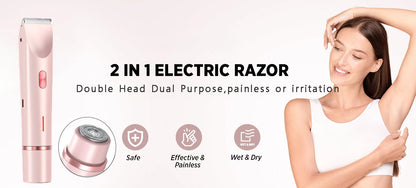 Women's 2-in-1 Rechargeable Electric Shaver