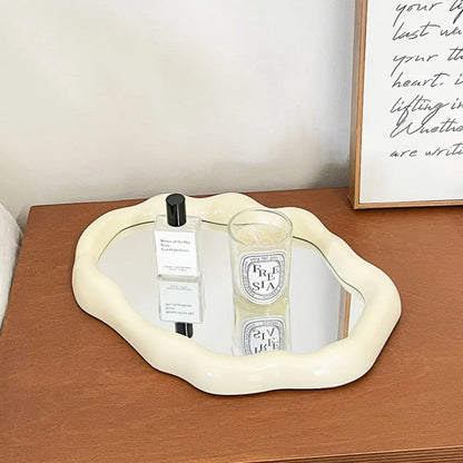 Cloud Wave Folding Desktop Vanity Mirror