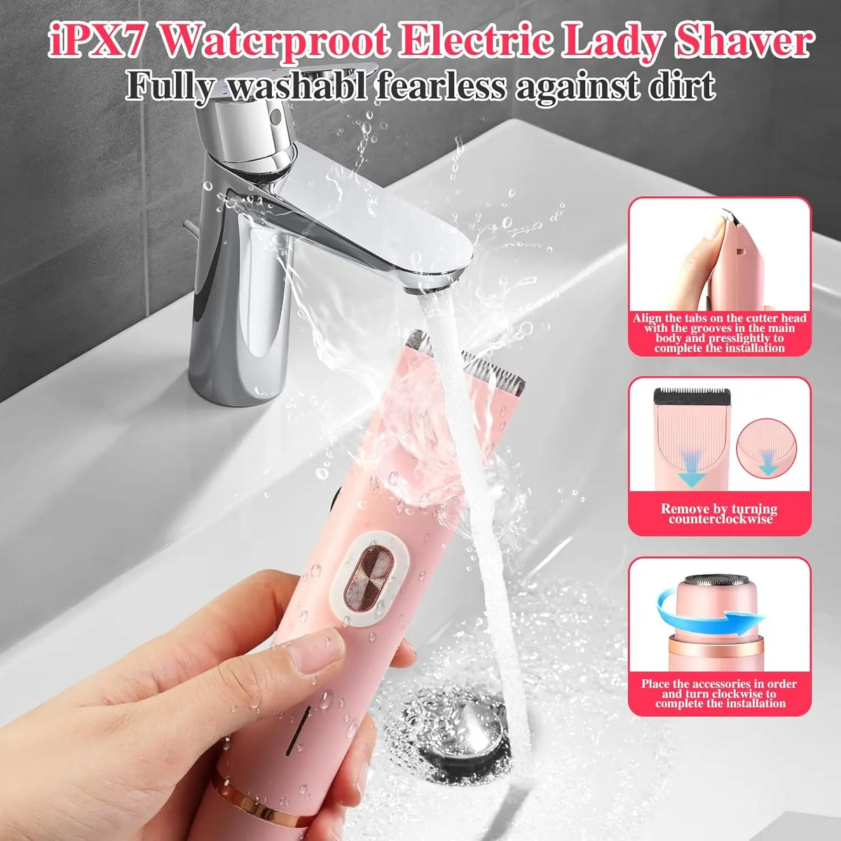 Women's 2-in-1 Rechargeable Electric Shaver
