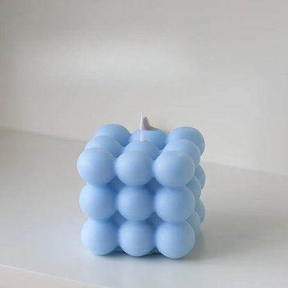 Bubble Cube Candle, Handmade Soy Wax Scented Decor Candle