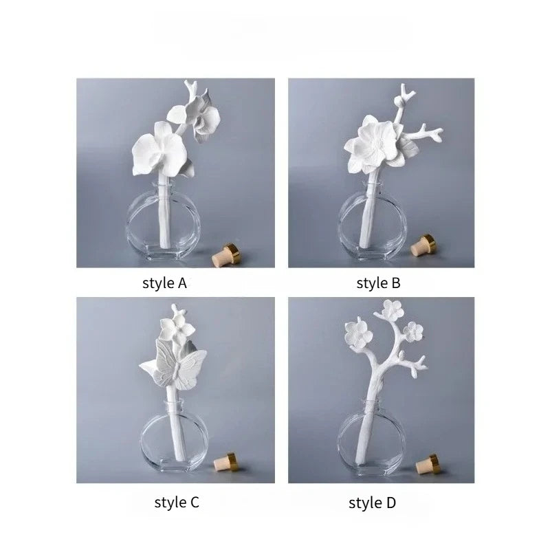 Ceramic Aroma Flower Stem, Handcrafted Scent Diffuser Bloom