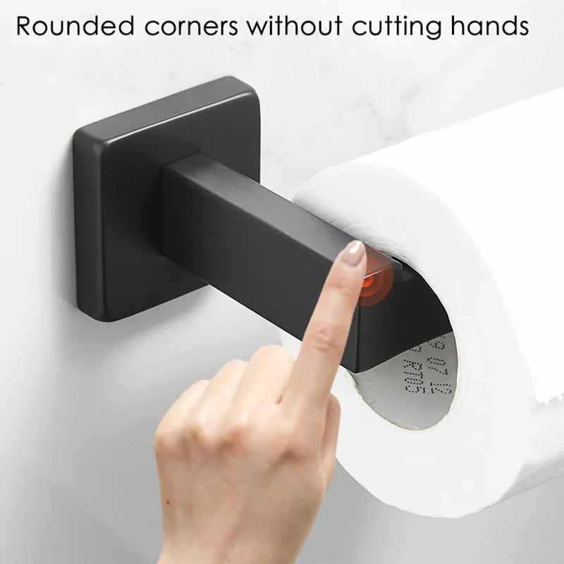 Matte Black Stainless Steel Toilet Paper Holder