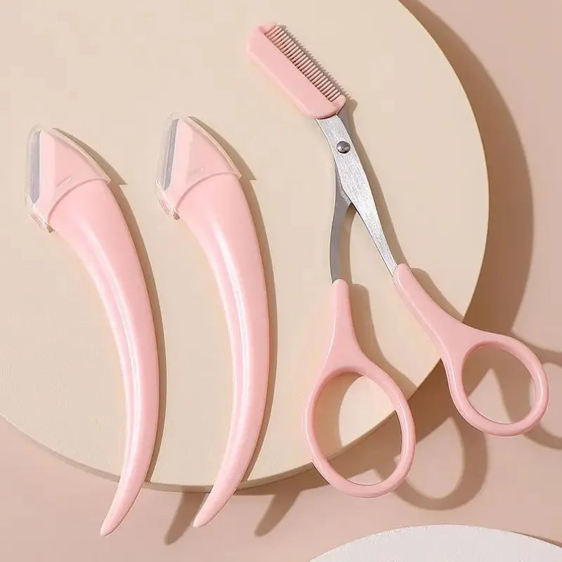 Eyebrow Grooming Set with Razor, Scissors and Comb