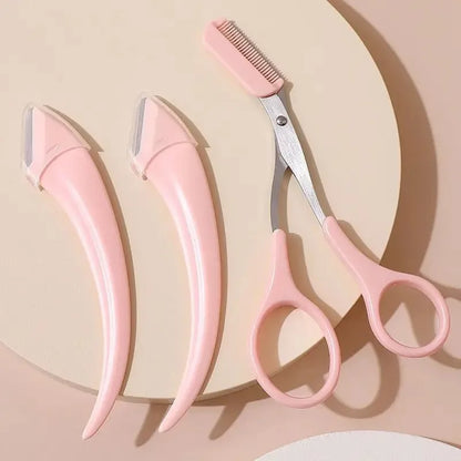Eyebrow Grooming Set with Razor, Scissors and Comb