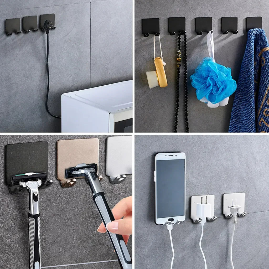 Razor Holder Hook, Adhesive Aluminum Shower Razor Hanger