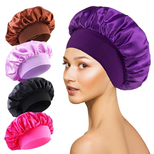 Satin Hair Bonnet for Long Hair, Large Silky Sleep Cap