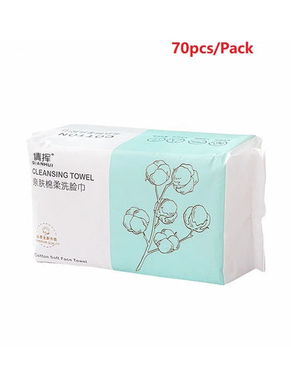 Disposable Cotton Face Towels, 30 to 100 Pack