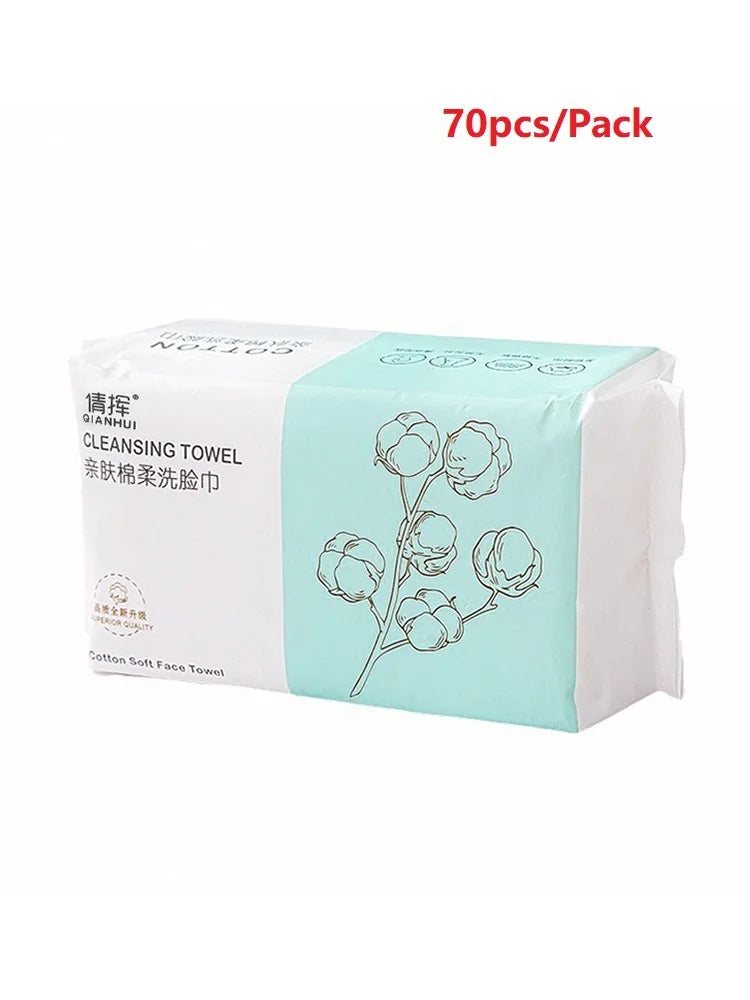 Disposable Cotton Face Towels, 30 to 100 Pack