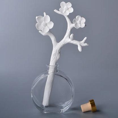 Ceramic Aroma Flower Stem, Handcrafted Scent Diffuser Bloom