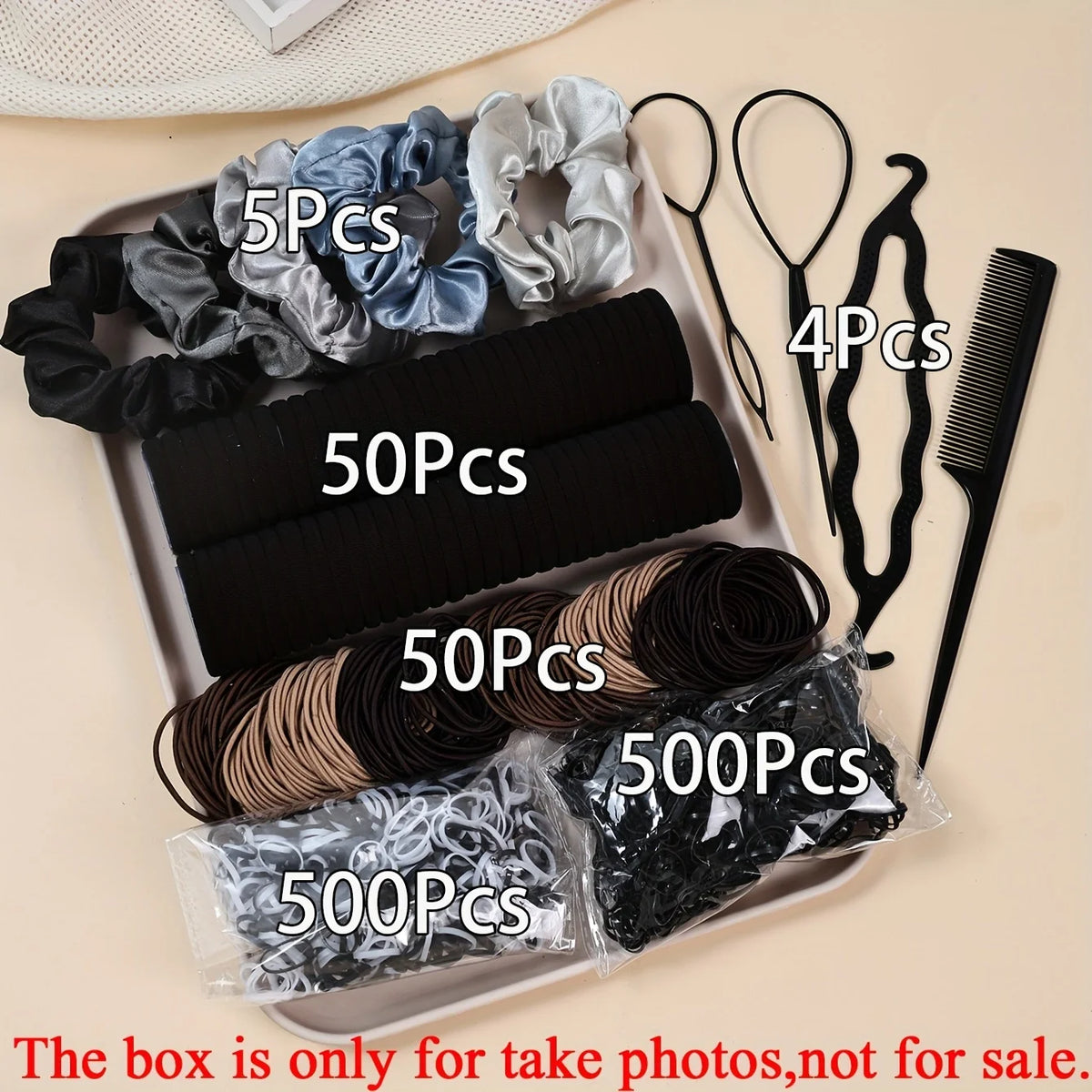 Hair Accessories Set, 1109 Pieces with Scrunchies and Hair Ties