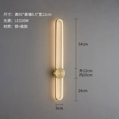 Nordic LED Strip Wall Lamp, Minimalist Up and Down Wall Light